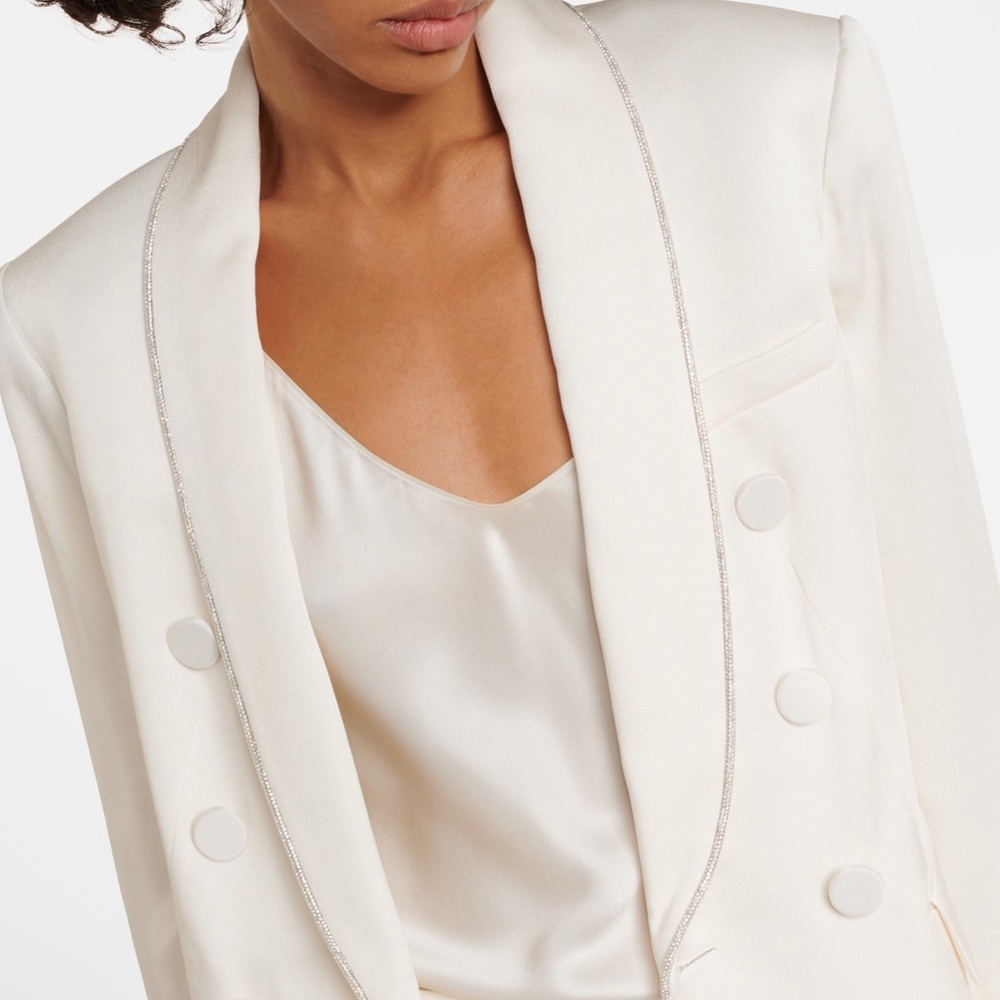 Veronica Beard Jagger Winter White Rhinestone Jac… - image 3